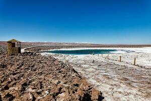 paysage de le caché baltinache lagunes - atacama désert - Chili. photo