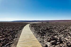 paysage de le caché baltinache lagunes - atacama désert - Chili. photo