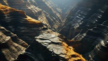 la nature palette, abstrait textures dans canyon profondeurs. génératif ai photo