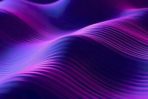 3d rend technologique vagues avec violet, et vibrant couleurs. ai génératif photo