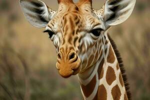 girafe. Contexte. ai génératif pro photo