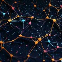 abstrait Contexte cette est inspiré par le complexe réseau de synapses cette connecte notre cerveaux. photo