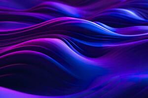 3d rend technologique vagues avec violet, et vibrant couleurs. ai génératif photo