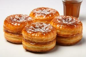 Photos de tartes dans intérieur cuisine table photo studio ai généré