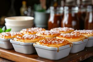 Photos de tartes dans intérieur cuisine table photo studio ai généré