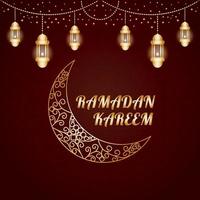 affiche ramadan kareem couleur or dégradé fond marron photo