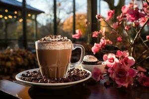 Photos de chaud Chocolat dans intérieur photo studio ai généré