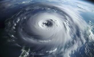 super typhon, tropical tempête, cyclone, tornade, plus de océan. temps Contexte. génératif ai photo