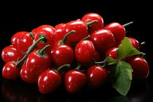 Photos de Cerise tomates dans intérieur photo studio ai généré