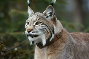 Lynx animal chat fermer voir. produire ai photo