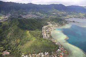 photo aérienne d'oahu hawaii