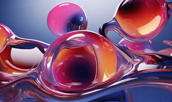 vibrant liquide réciproque dans verre conteneurs. ai génératif photo