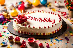 le meilleur anniversaire gâteau des idées pour enfants. généré par ai photo