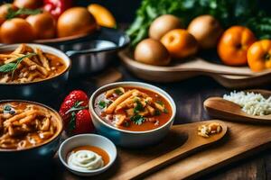 poulet le Chili con carne dans une bol. généré par ai photo