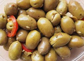fond de légumes olives vertes photo