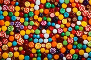 coloré bonbons bonbons Contexte. généré par ai photo