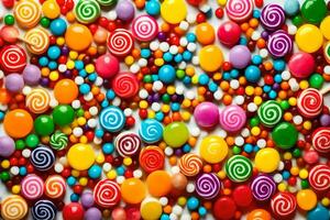 coloré bonbons bonbons Contexte. généré par ai photo