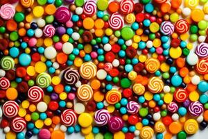 coloré bonbons bonbons Contexte. généré par ai photo