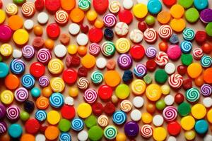 coloré bonbons bonbons Contexte. généré par ai photo