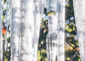 glaçons congelés à l'extérieur photo