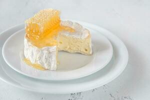 Camembert fromage avec nids d'abeille photo