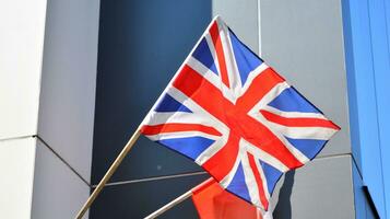 le Britanique drapeau agitant dans le vent photo