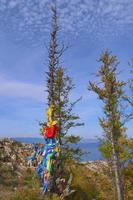 lac baïkal île d'olkhon célèbre shaman rock, irkutsk russie photo