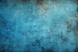 bleu grunge mur texture. abstrait Contexte et texture pour conception, sale bleu texture, ai généré photo
