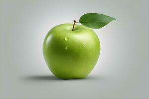 vert juteux Pomme isolé sur blanc Contexte par ai génératif photo