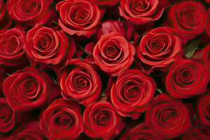rouge Rose Contexte pour la Saint-Valentin journée. ai généré photo