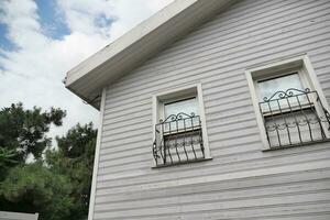 établir coup de une blanc Couleur vieux en bois maison photo