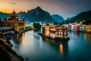 le ville de udaipur dans Inde. généré par ai photo