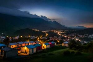 le village de personne, dans le montagnes de Guatemala. généré par ai photo