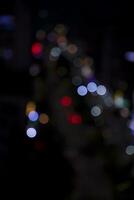 nuit ville rue abstrait floue bokeh lumières Contexte photo
