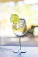 Spritzer vermouth martini bianco au citron vert photo