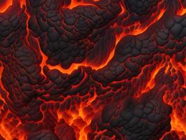 rouge chaud lave sur le volcan Contexte photo