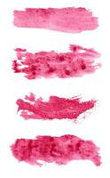 aquarelle brosse accident vasculaire cérébral de rouge peindre, sur une blanc isolé Contexte photo