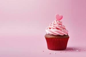 ai généré une magnifique dessert pour la Saint-Valentin journée. photo