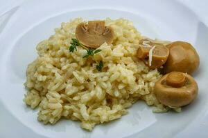 risotto aux champignons photo