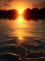 Soleil laisser tomber dans l'eau photo