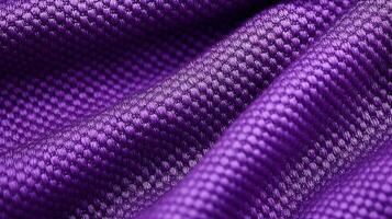 violet football en tissu texture avec air engrener. tenue de sport Contexte photo