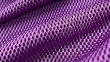 violet football en tissu texture avec air engrener. tenue de sport Contexte photo