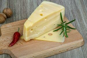 Jaune fromage plus de en bois photo