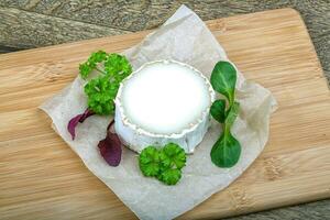 chèvre fromage sur en bois Contexte photo