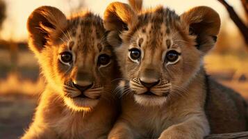 une couple de chatons ai généré photo