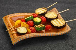 brochette de légumes vegan photo