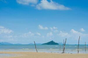 plage et mer pour tropical Contexte photo