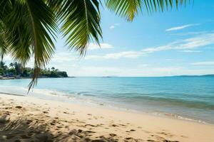 idyllique Pattaya, Thaïlande, une paradis de paumes sur une tranquille plage ai généré photo