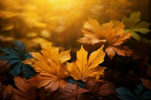 automnes riches tapisserie de couleurs crée une captivant tomber feuillage ai généré photo