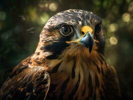 faucon oiseau portrait ai généré photo